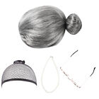 Grandma Old Lady Dress Up Set Granny Costume Wig 4 Pcs Adult & Kid Free Postage