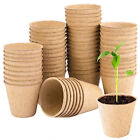 100X Biodegradable Seedling Pots Seed Garden Pots Cardboard Nursery Plant Labels