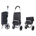 Foldable Aluminum Grocery Shopping Cart with Wheels Portable Basket Luggage Bag