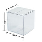 200pcs CLEAR PVC Gift Boxes Plastic Cube Transparent Display Case Square Box Pac