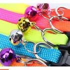 5PCS Dog Kitten Puppy Collar Adjustable Harness Pet Cat Neck Strap with Bell AUS