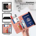 Slim Leather Travel Passport Wallet Holder RFID Blocking ID Card Case Cover