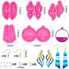 190Pcs Silicone Dream Catcher Feather Earring Resin Mold Jewelry Pendant Mould