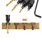 6PCS Screw Countersink Bit Set Pilot Holre Drill Metal Plastic Wood Hex Shank AU