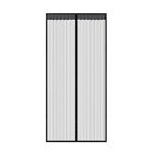 1X Magic Magnetic Door Mesh Net Black Fly Screen Mosquito Bug Curtain Hands Free