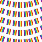 20x 5.5M Rainbow String Flag Gay LGBT Lesbian Pride Mardi Gras Party Banner Outd