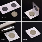 100X Staple Coin Holder Display Clear Window Storage Protect Penny Cent 33/35MM
