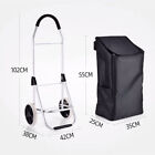 Foldable Aluminum Grocery Shopping Cart with Wheels Portable Basket Luggage Bag
