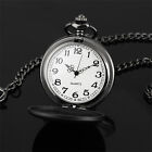 Vintage Steel Quartz Pocket Watch Classic Pocket Watch with Short Chain