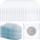 20pcs Single Pocket Coin Sleeves Holders Clear Coin Protector Sleeves Badge Bag