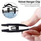 20-60x Non-Slip Velvet Hanger Clips Clothes Pant Skirt Coat Strong Finger Clips