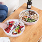 1/2x Snack Divider Container with Lid, Divided Serving Tray with Lid and Handle