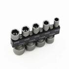 9PCS Power Nut Driver Drill Bit Set Metric Socket Wrench Screw 1/4