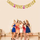 SAME PENIS FOREVER Glitter Gold Bunting Banner Hens Night Bachelorette Party AU