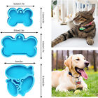 5x Dog Bone Cat Tag Pet Pendant Silicone Resin Molds +10pcs Keychain DIY Tool AU