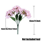 2PCS 6 Heads Hydrangea Flower Artificial Silk Flowers Stem Bouquet Wedding Party