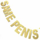 SAME PENIS FOREVER Glitter Gold Bunting Banner Hens Night Bachelorette Party AU