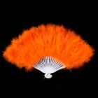 2PCS Feather Fan Folding Costume Wedding Showgirl Dance Fancy Party Decor Craft