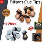 Commercial Quality Soft Pool Snooker Billiards CUE TIPS Screw On Type 10mm AU