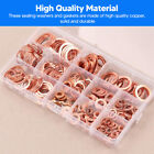 280PCS 12 Sizes Solid Copper Washers Sump Plug Seal Set Assorted Kit with Box AU