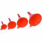 8Pcs Red Medium Liquid Plastic Funnel kitchen Funnel Set Variety Large Small AUS