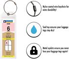 4/8X Cruise Ship Luggage Tag Holders Zip Seal Pouch Keyring Steel Wire Loop Set