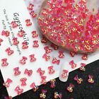 48Pcs/Box Sparkle Nail Art Rhinestones 3D Cute Bear Resin Gems Nails Manicure