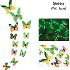 24PCS Luminous Butterfly Design Decal Art Wall Stickers Room Home Decoration AU