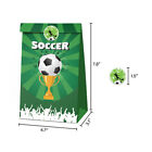 Fashion Football Sport Gift Bags Green Kraft Paper Sticker Set Party Favor Bags