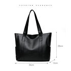 Women PU Leather Handbag Large Capacity Durable Shoulder Tote Bag W Side Pocket