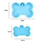 2pcs Dog Bone Keyring Silicone Mould ID Name Tag Keychain Resin Casting Mold AU