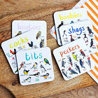 Set of 6 Bird Pun Coasters Funny Coasters for Drinks Kitchen Bar Decoration Gift