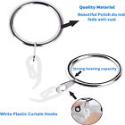 100 Sets Curtain Rings Hooks Window Multipurpose Metal Hooks Clips Ring Hanging