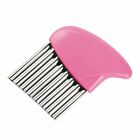 2x Stainless Steel Crinkle Cutter Wavy Vegetable Potato Chip Slicer Knife Blade