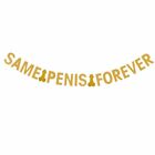SAME PENIS FOREVER Glitter Gold Bunting Banner Hens Night Bachelorette Party AU