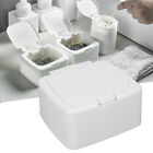 Small Plastic Desktop Storage Box with Lid Organizer Bucket for Office Home Use