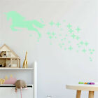 Glow In The Dark Rainbow Moon Stars Unicorn Wall Sticker Kids Room Fun Decor