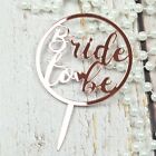 Bride To Be Cake Topper – Rose Gold Mirror Acrylic Circle