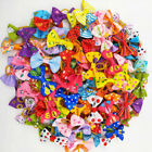100PCS Pet Small Dog Hair Bows Rubber Bands Puppy Cat Grooming Accessory
