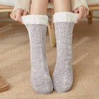 Foozie Socks Slipper Fuzzy Socks Winter Warm with Gripper Non Slip for Women
