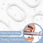 36 pcs Hooks Liner Bathroom Bathroom Shower Curtain White Hooks Rings Plastic AU
