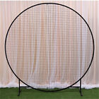 1.8M Iron Grid Mesh Wedding Arch Round DIY Stage Backdrop Decor Flower Stand Pr