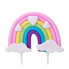 5PCS Rainbow Smile Cloud Star Theme Cake Topper Kids Party Cake Decoration DIY