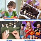 50X Mini Wooden Hammer For Chocolate Breakable Heart Hammer Mallet Smash DIY Toy
