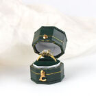 Green Mini Jewellery Box Ring Storage Organizer Case Small Travel Box for Rings