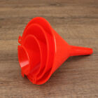 8Pcs Red Medium Liquid Plastic Funnel kitchen Funnel Set Variety Large Small AUS