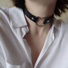 5x Punk Gothic Leather Love Heart Choker Collar Buckle Necklace Teens Stunning