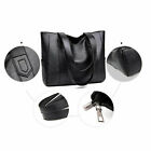 Women PU Leather Handbag Large Capacity Durable Shoulder Tote Bag W Side Pocket
