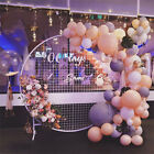 1.8M Iron Grid Mesh Wedding Arch Round DIY Stage Backdrop Decor Flower Stand Pr