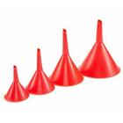 8Pcs Red Medium Liquid Plastic Funnel kitchen Funnel Set Variety Large Small AUS